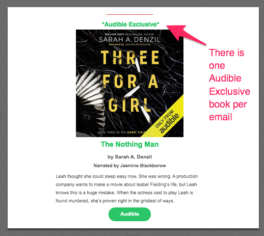 Audible Exclusive promotion