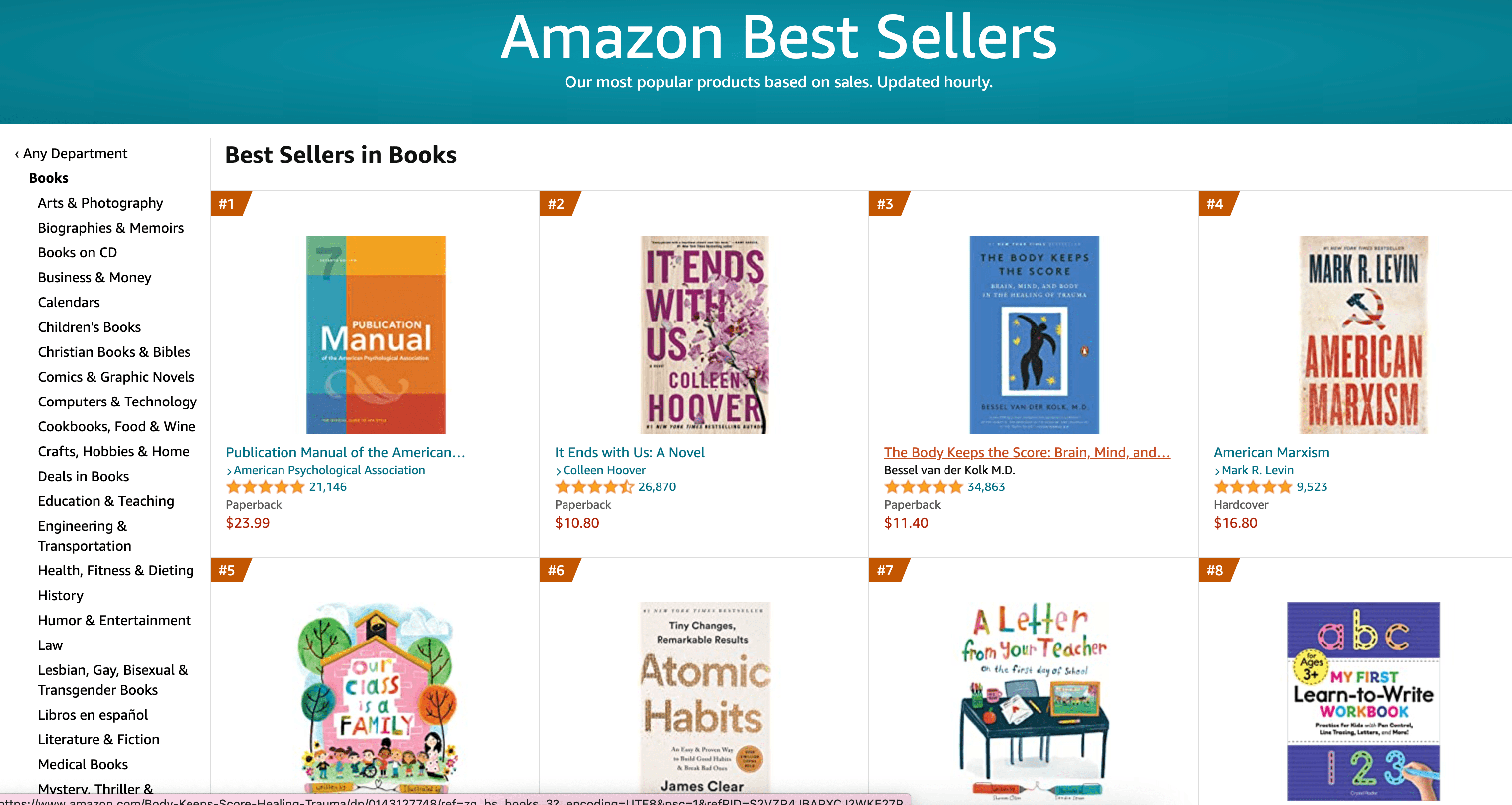 Amazon Best Sellers list