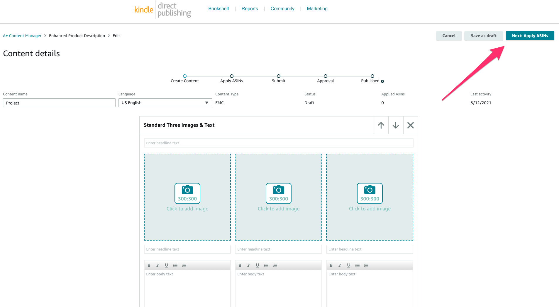 How to create Amazon A+ Content step 6