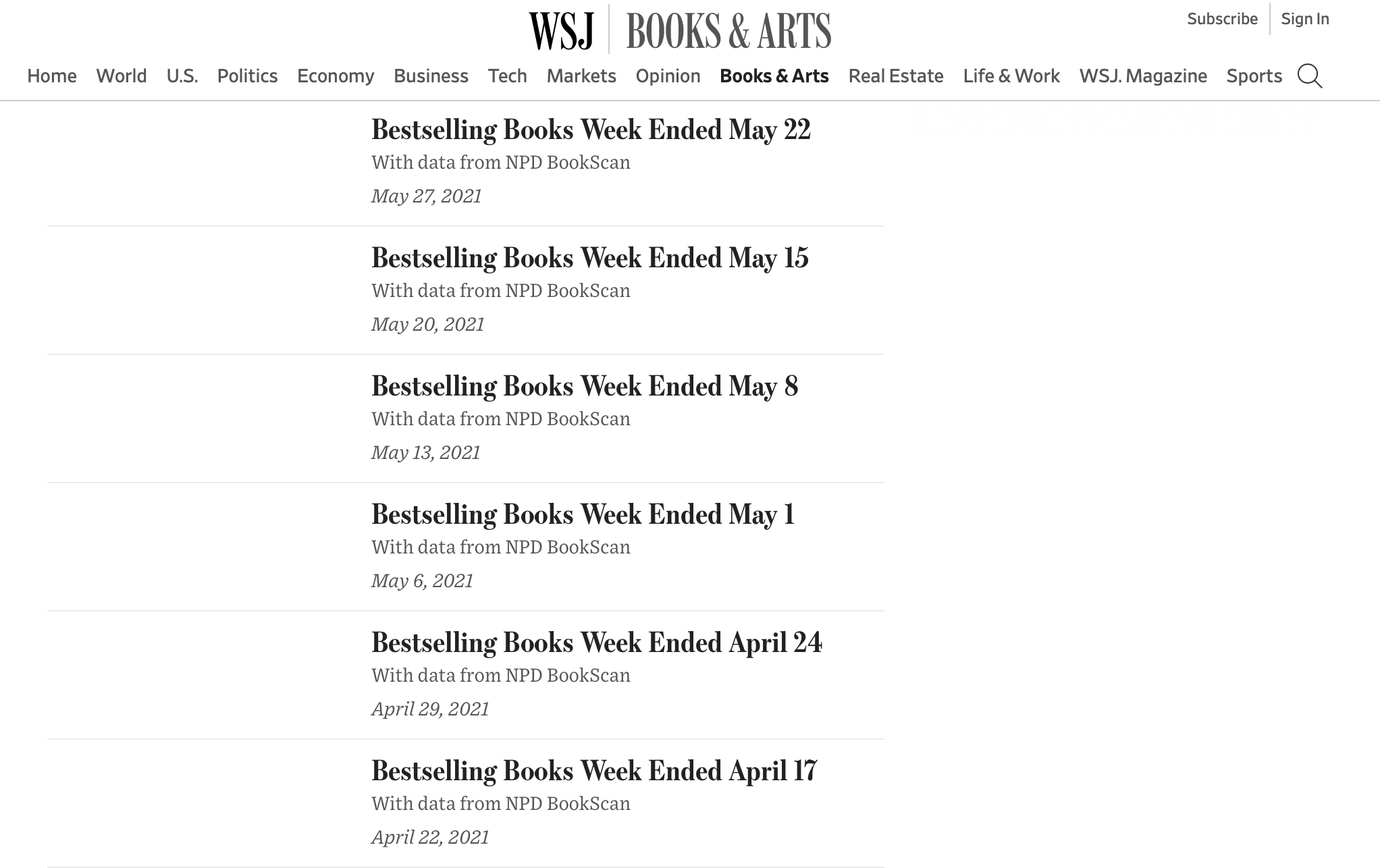 WSJ List