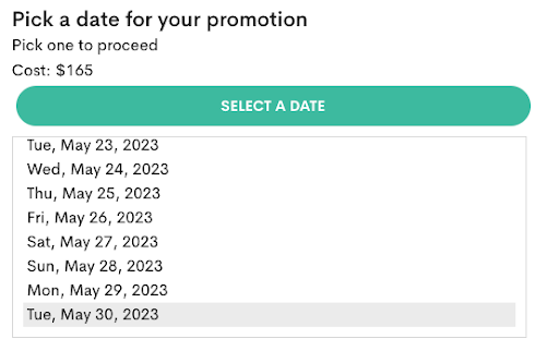 Date selector