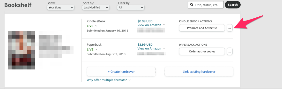 How to change your eBook price - step 2.1