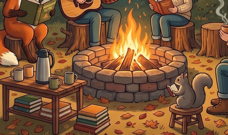Reading by the Fire
